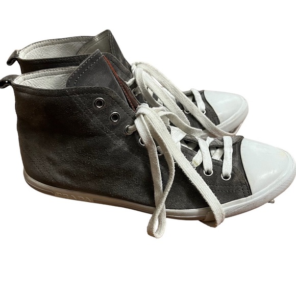 Prada suede lace up high top sneakers size 39 - Picture 7 of 14